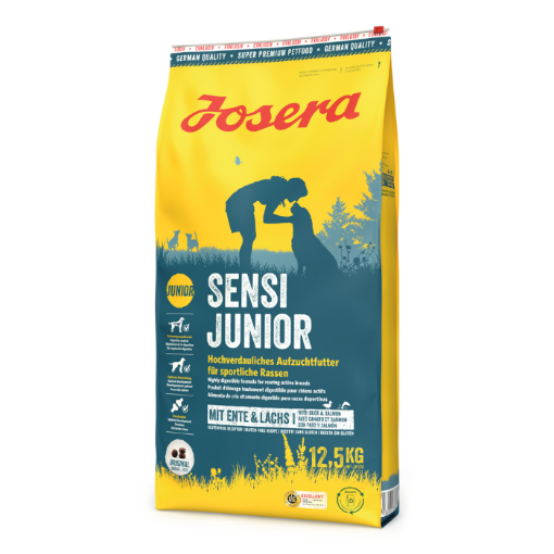 Josera SensiJunior complete dry dog food for active pups or young dogs with sensitive digestion