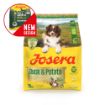 Josera Adult Duck & Potato for medium to large breed dogs needing a grain-free diet with a single source of meat protein with new bag design