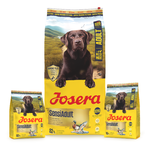 Josera Adult SensiAdult for active adult dogs for healthy digestion with lots of energy in 12.5kg, 3kg and 0.9kg bags