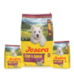 Josera Mini Junior Duck & Salmon gluten free complete food for small breed puppies and adults 10kg, 3kg and 0.9kg bags