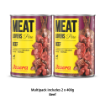 Josera Meat Lovers Pure Multipack grain free complete pure meat wet food for adult dogs 6x400g variety pack including pure beef