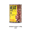 Josera Meat Lovers Pure Multipack grain free complete pure meat wet food for adult dogs 6x400g variety pack including pure lamb